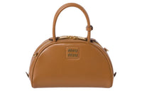 MIU MIU Leather Handbag Shoulder Bag Crossbody Bag Women's Brown