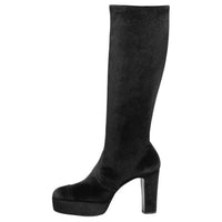 CHANEL 24K Knee-high Boots 11cm Women's Black