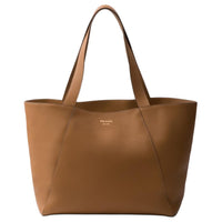 PRADA Leather Tote Bag Shopping Bag Shoulder Bag Handbag Men's Brown