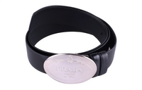 PRADA Casual Double-Sided Plate Buckle Cow Leather Leather Belts Men's