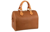 LOUIS VUITTON Speedy Solid Color Zip Closure Pillow Bag Handbag Women's Brown