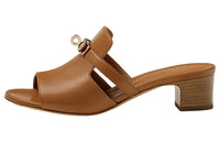 HERMES Candy Stylish Sandals Women's Brown