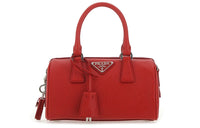 PRADA Saffiano Leather Shoulder Bag Crossbody Bag Handbag Unisex Red