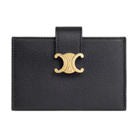 CELINE Calfskin Card Holder Women's Black