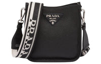 PRADA Leather Messenger Bag Crossbody Bag Shoulder Bag Women's Black