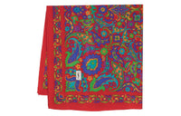 SAINT LAURENT Pre Owned 1990s Floral Paisley print Silk Scarf