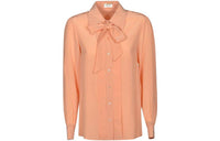 SAINT LAURENT Bow Detailed Long Sleeved Blouse