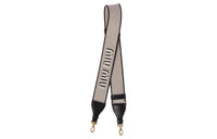 MIU MIU Fabric With Leather Bag Strap Women's Black