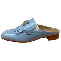 HERMES Wrap-toe Slippers Women's Blue