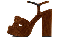 SAINT LAURENT Corduroy Knot-detail Sandals