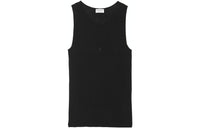 SAINT LAURENT Logo-embroidered Wool Tank Top