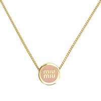 MIU MIU Enamel, Metal Necklaces Women's Gold