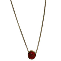 MIU MIU Copper Alloy Necklaces Women's Red