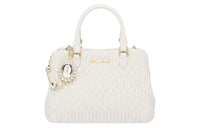 MIU MIU Soft Sheep Leather One Shoulder Handbags Medium Size Women's White