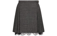 DIOR Lace Detailed Pleated Mini Skirt