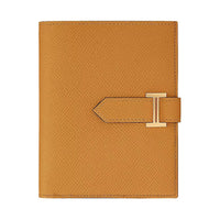 HERMES Bearn Epsom Calfskin Wallet Women's 2S Sesame Sesame-Colored