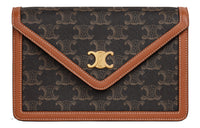 CELINE Canvas With Sheepskin Wallet, Shoulder Bag, Crossbody Bag Regular Women's Tawny