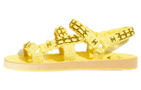 CHANEL One Strap Sandals Women's Yellow
