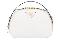 PRADA Saffiano Cow Leather Handbag Shoulder Bag Camera Bag Crossbody Bag Women's White