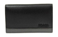 PRADA Calfskin Wallet Men's Black