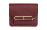 HERMES Roulis Evercolor Calfskin Wallet Women's Hermès Red/Orchid Pink