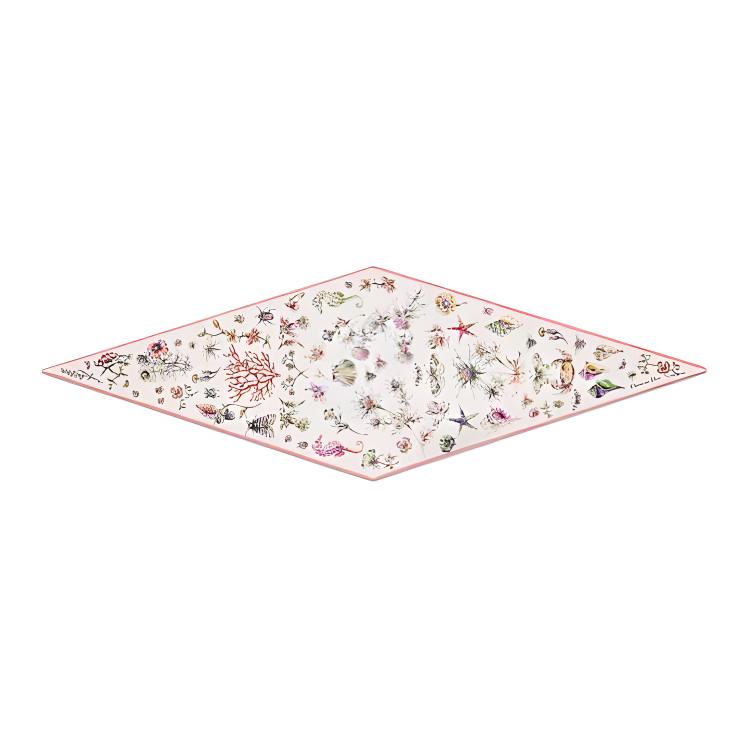 DIOR Mulberry Silk Scarves Women's White