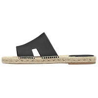 HERMES Antigua Stylish Sandals Men's Black