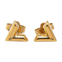 LOUIS VUITTON 2022 Plated Essential V Stud Costume Earrings