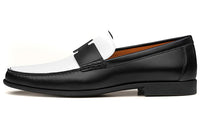 HERMES Duke Casual Single Shoes Men's Black White