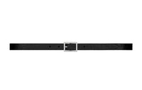 SAINT LAURENT Lucky Crocodile Embossed Leather Belts Women's Black Width: 2cm