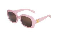 CELINE Plate Frame Irregular Shape Sunglasses Women's Pink