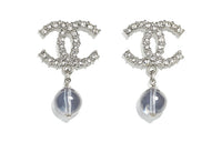 CHANEL Earrings Women's Silver Blue