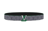 LOUIS VUITTON Leather Leather Belts Unisex Green Width: 4cm