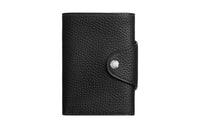 HERMES Cow Leather Wallet Men's 89 Noir Black