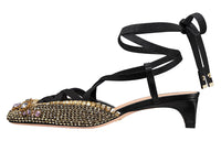 DIOR D-Envol Cone Heel High Heels 4cm Women's Black Gold