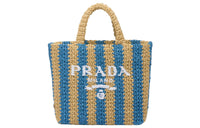 PRADA Wicker Tote Bag, Shopping Bag, Handbag Trumpets Women's