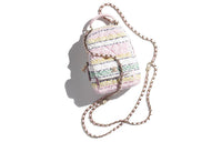 CHANEL Tweed Backpack Mini Women's Multicolor