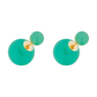 DIOR Resin Bead Earrings Women's Green