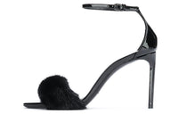 SAINT LAURENT Fabric-detail Ankle Strap Sandals