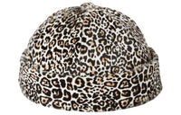 Loro Piana Cow Leather Sheep Wool Cashmere Cotton Acetate Hats & Caps Women's Leopard