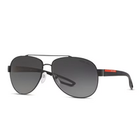 PRADA Stainless Steel Aviator Sunglasses Men's Black