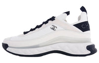 CHANEL Cushioning Low-Top Casual Shoes Women's Silver Buckle Ivory White