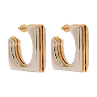 SAINT LAURENT Split-square Hoop Earrings