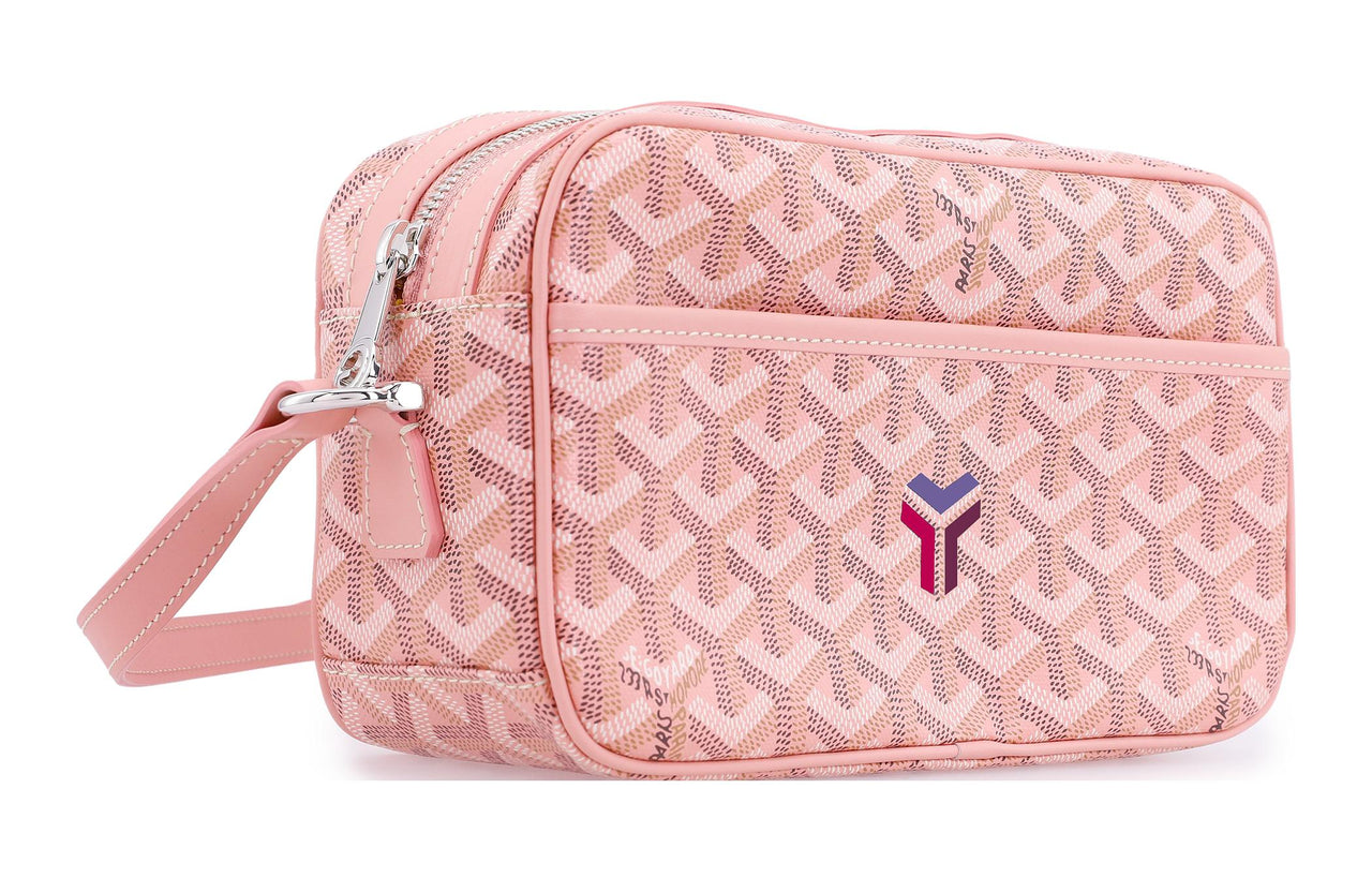 GOYARD Canvas With Calfskin Camera Bag Shoulder Bag Crossbody Bag Small Size Women's Pink