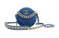 CHANEL 19Bag Denim Shoulder Bag, Crossbody Bag Women's Blue
