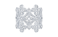 LOUIS VUITTON Dentelle Large Ring White Gold And Diamonds