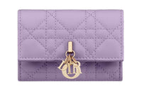 DIOR Sheepskin Wallet Women's Light Purple