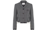 MIU MIU Single breasted Prince Of Wales Check Blazer