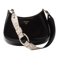 PRADA Cleo Leather Crossbody Bag, Shoulder Bag Women's Black