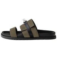 HERMES Slide Slippers Men's Green